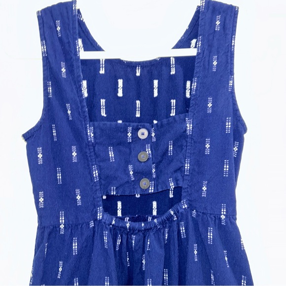 Madewell  Navy Blue Embroidered Sleeveless Midi Dress - Picture 5 of 6
